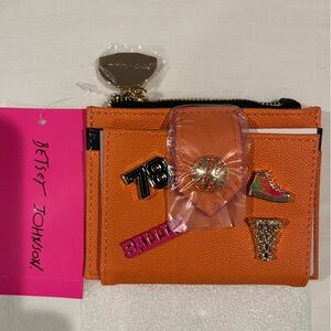 Betsey Johnson Don’t Block Me Bifold Wallet with Basketball Embellishments - NWT